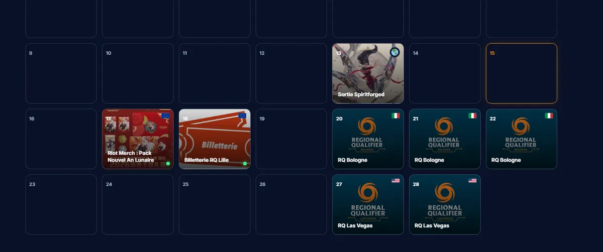 Mise en avant : Notre calendrier !